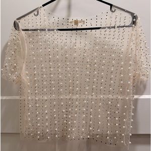 Nanamacs Embellished Sheer Top